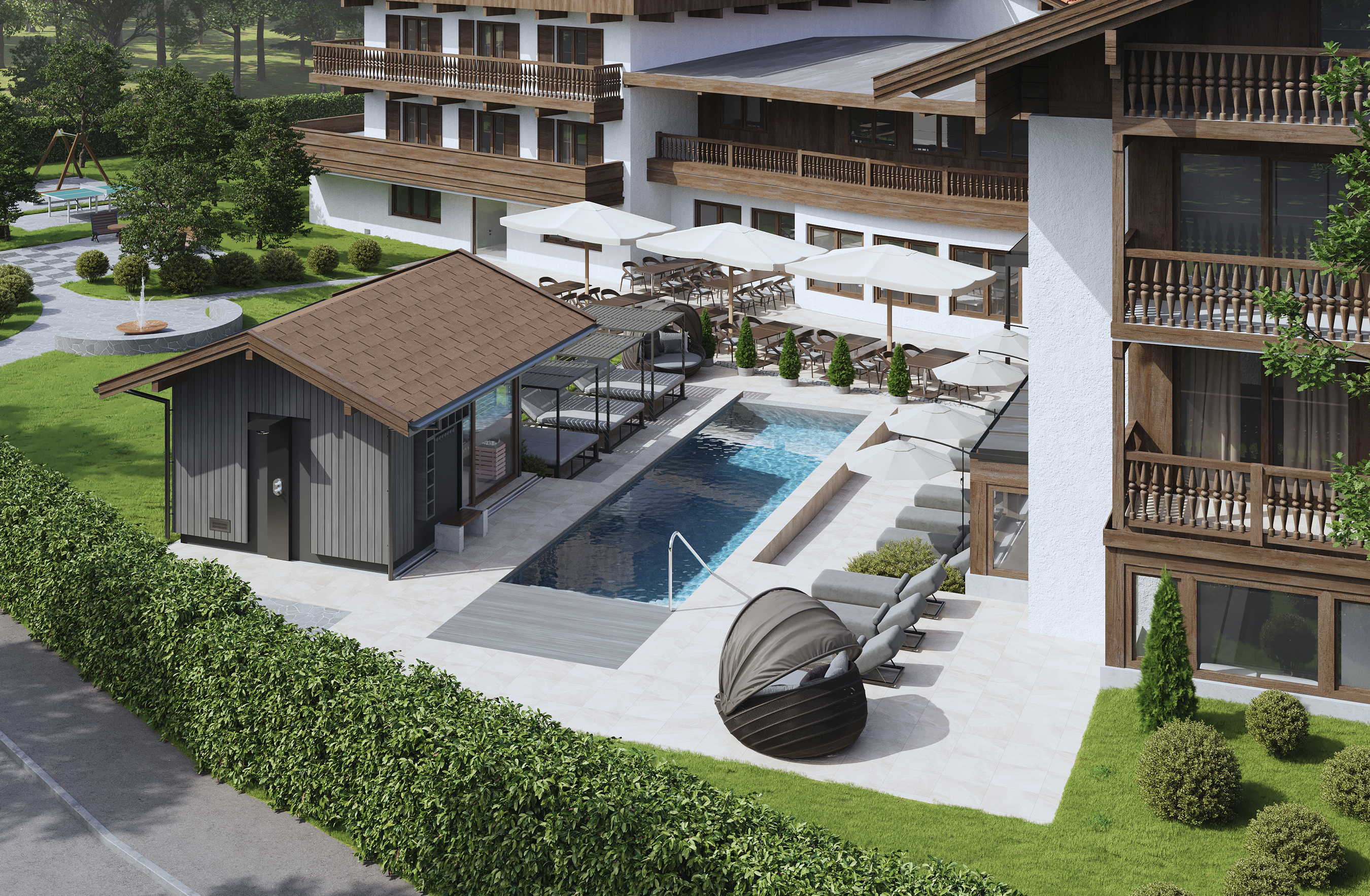 Alpenhof AlpenSpa Perspektive Poolterrasse2